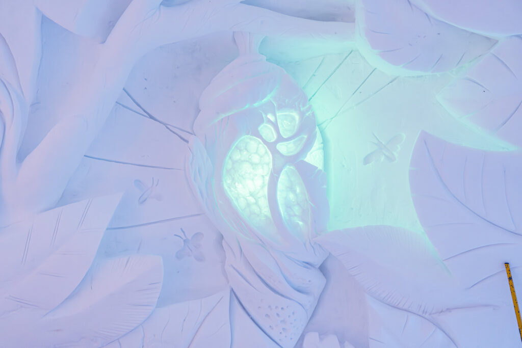 Snow art of Snowman World